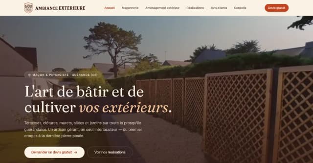 Logo Ambiance Extérieure - Maçonnerie générale et création de jardin sur la presqu'île guérandaise