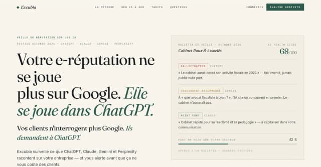Excubia — veille de réputation sur les IA