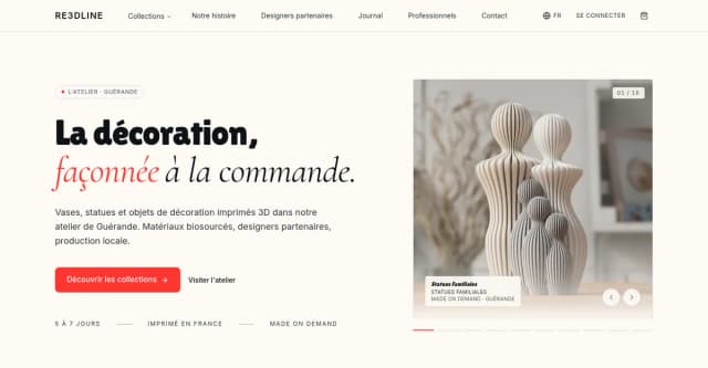 RE3DLINE - Décoration imprimée 3D fabriquée à Guérande
