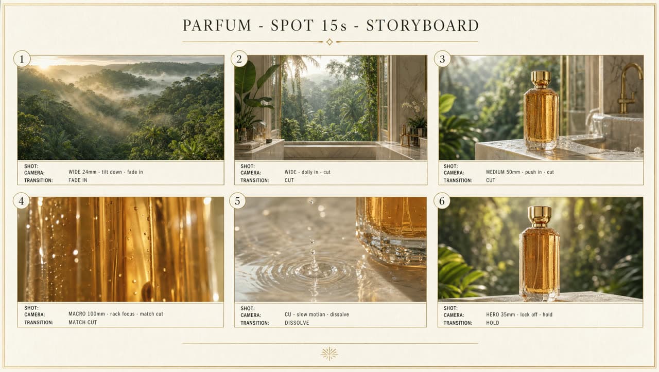 Storyboard du film Parfum